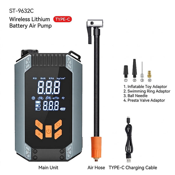 Sakerplus® Portable Cordless Digital Tire Inflator