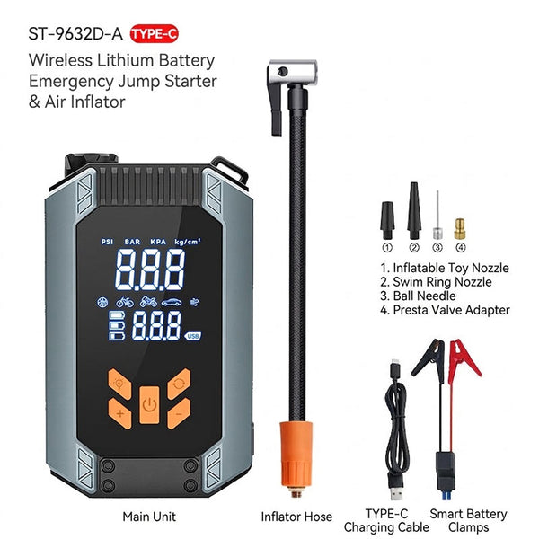 Sakerplus® Portable Cordless Digital Tire Inflator