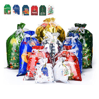 Sakerplus Christmas Assorted Drawstring Gift Bags