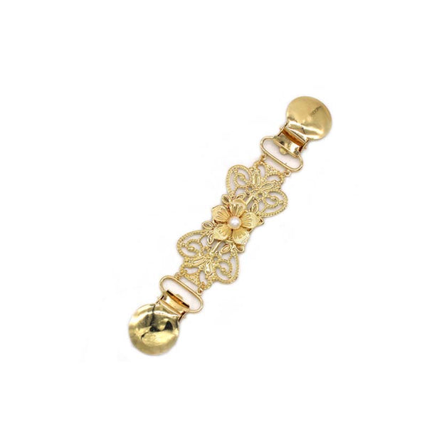 Sakerplus® Vintage Sweater Shawl Clips With Pearl Chain Clasps