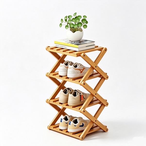 Sakerplus® Vertical Narrow Folding Shoe Storage Rack