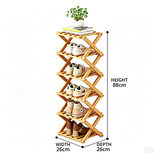 Sakerplus® Vertical Narrow Folding Shoe Storage Rack