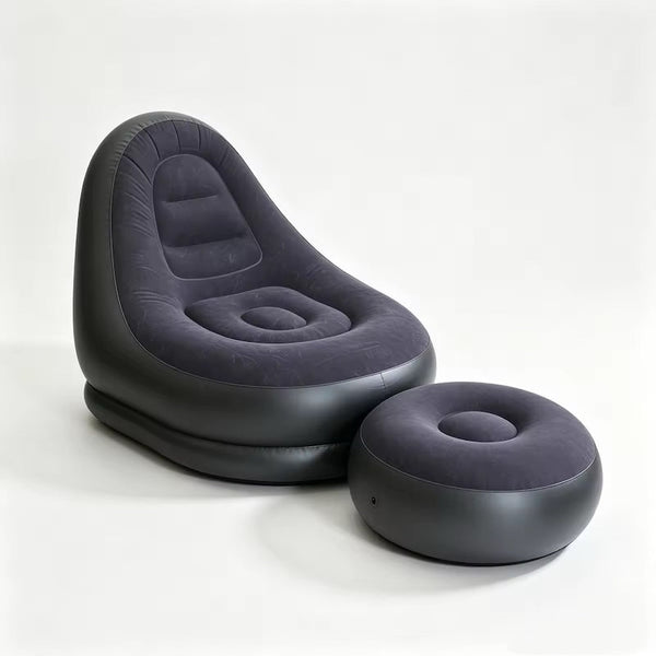 Sakerplus® Portable Inflatable Lazy Chair With Footstool