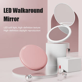SAKER® LED Lighted Travel Makeup Mirror