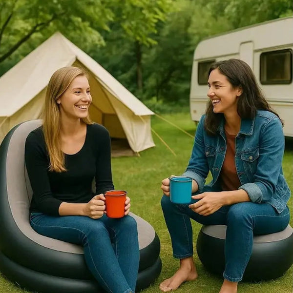 Sakerplus® Portable Inflatable Lazy Chair With Footstool