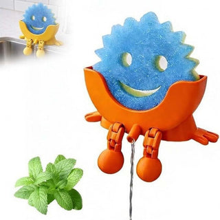 Sakerplus® Cute Smiling Sponge Holder With Drainage