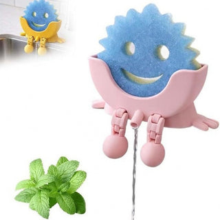 Sakerplus® Cute Smiling Sponge Holder With Drainage