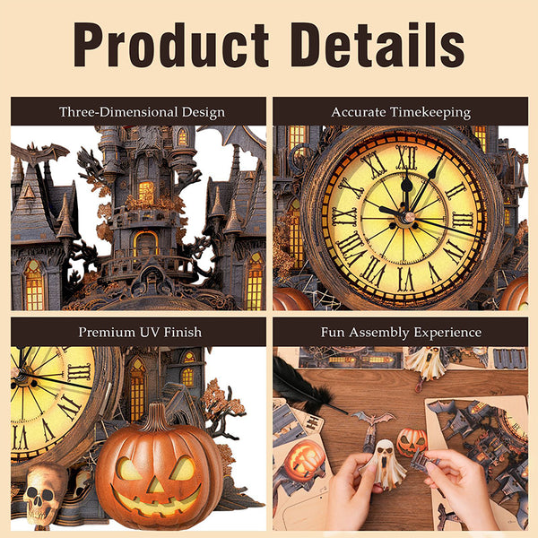 Sakerplus® Halloween 3D Puzzle Clock