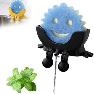 Sakerplus® Cute Smiling Sponge Holder With Drainage