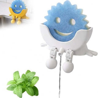 Sakerplus® Cute Smiling Sponge Holder With Drainage