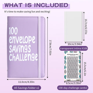 Sakerplus® 100 envelopes money saving challenge
