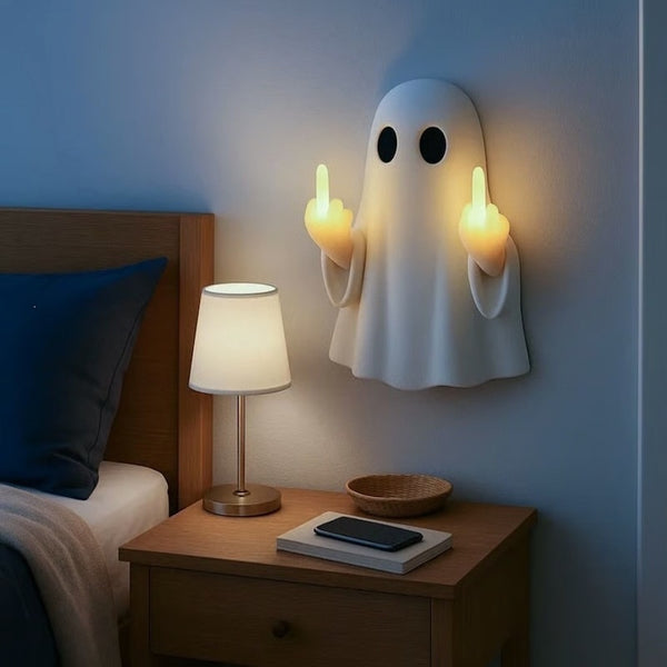 Sakerplus® Cute Ghost Night Light with Middle Finger Gesture