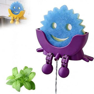 Sakerplus® Cute Smiling Sponge Holder With Drainage