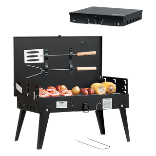 Sakerplus® Portable Foldable Charcoal BBQ Grill Kit