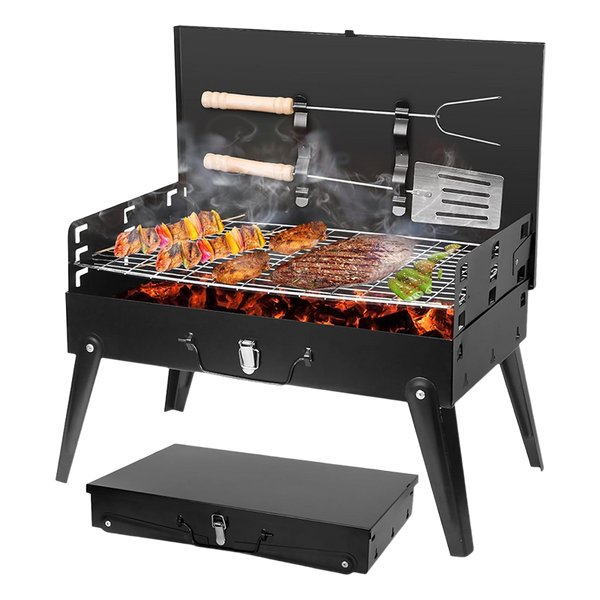 Sakerplus® Portable Foldable Charcoal BBQ Grill Kit