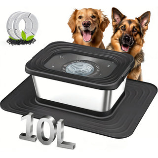 Sakerplus® 10L Stainless Steel No Spill Pet Bowl