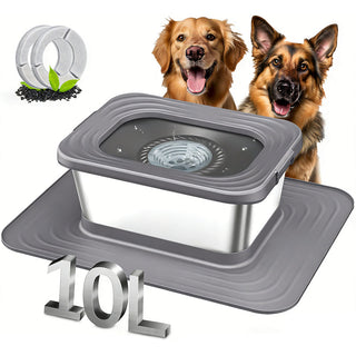 Sakerplus® 10L Stainless Steel No Spill Pet Bowl