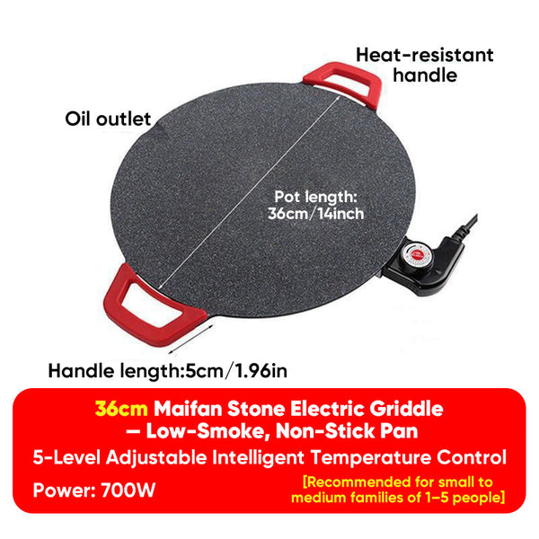Sakerplus® Electric Grill Comal Electrico Lefse Griddle