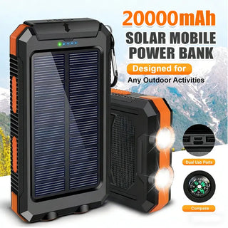 Sakerplus® Portable Solar Power Bank With Flashlight