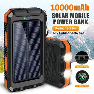 Sakerplus® Portable Solar Power Bank With Flashlight