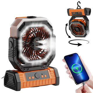 Sakerplus® Rechargeable Outdoor Camping Fan Light