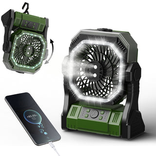 Sakerplus® Rechargeable Outdoor Camping Fan Light