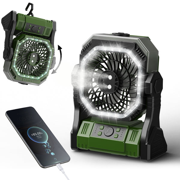 Sakerplus® Rechargeable Outdoor Camping Fan Light