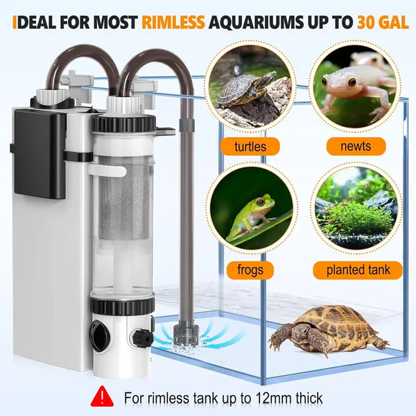 Sakerplus® Quiet Hang On Back Aquarium Filter