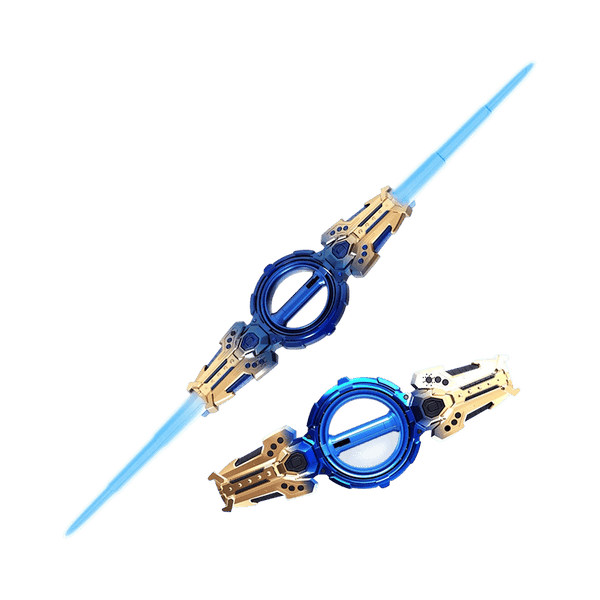 Sakerplus® Retractable Rotating Dual Blade Light Up Sword