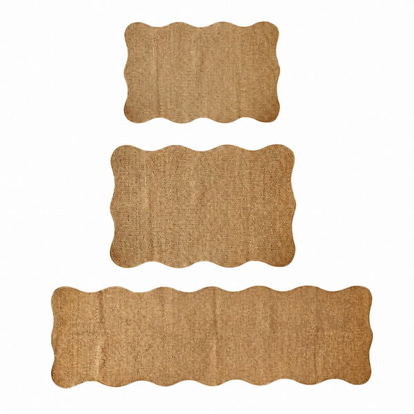 Sakerplus® Wavy Pineapple Circle Sisal Runner Rug