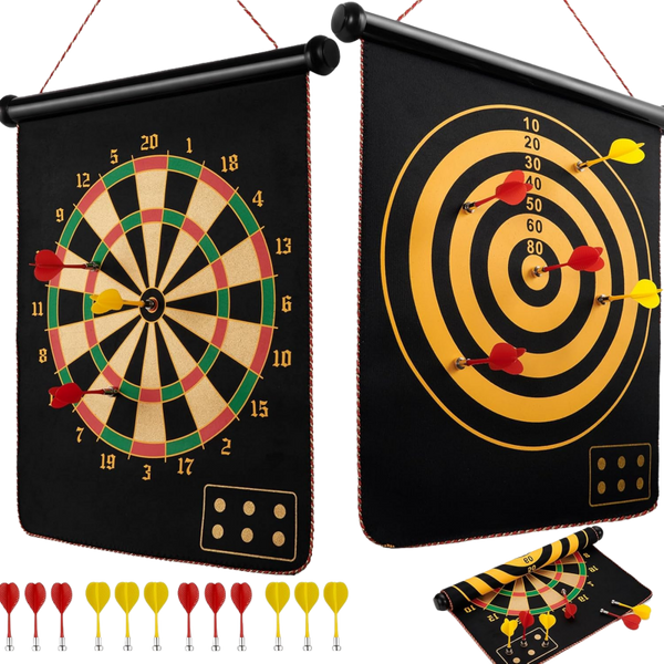 Sakerplus® Magnetic Dart Board Double-Sided Game