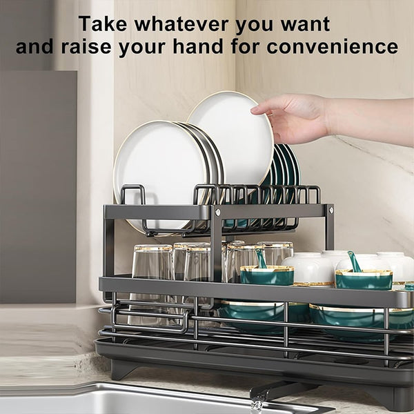Sakerplus® Large 2-Tier Kitchen Dish Drying Rack