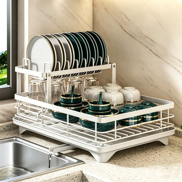 Sakerplus® Large 2-Tier Kitchen Dish Drying Rack