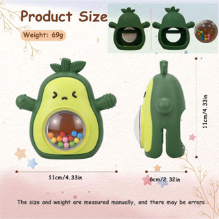 Sakerplus® Silicone Avocado Baby Teething Toy