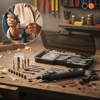 Sakerplus® Mini Electric Rotary Tool Set with LED Light & Digital Display