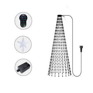 DIY LED Christmas Tree Lights, Smart Color-Changing Christmas Tree Ring Lights for 6–9 ft Trees, 16 String Light Set with Star Topper, App-Free Remote Control, 16 Million Colors, Dynamic Scenes, Customizable Effects, Timer Function, Waterproof IP44 Fairy Lights for Indoor Outdoor Holiday Decorations, Christmas Parties, Winter Displays, Weddings, Yard and Garden Lighting, Easy Installation and Tangle-Free Design for Festive Home Décor