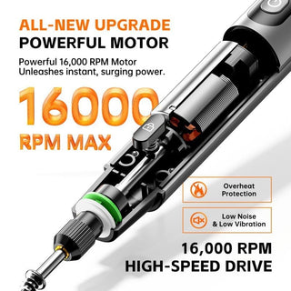 Sakerplus® Mini Electric Rotary Tool Set with LED Light & Digital Display