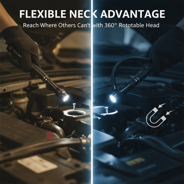 Sakerplus® Outdoor Flexible-Neck Work Flashlight