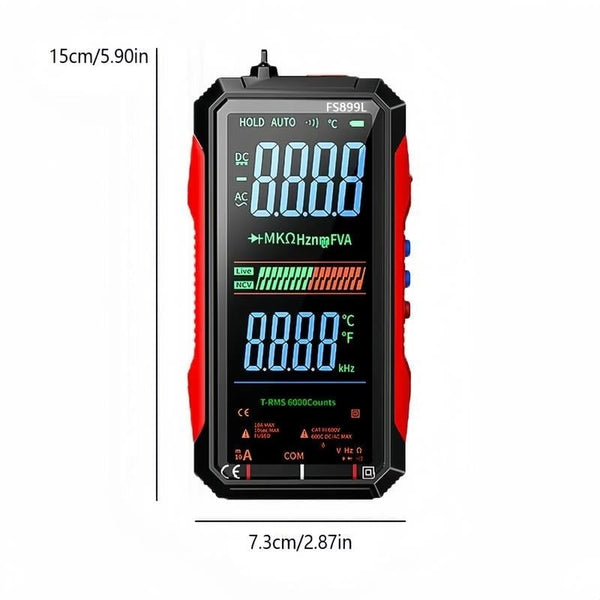 Sakerplus® True RMS 6000-Count Digital Voltmeter