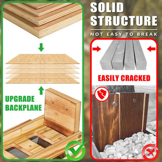 Sakerplus® Outdoor Wooden Squirrel Feeder