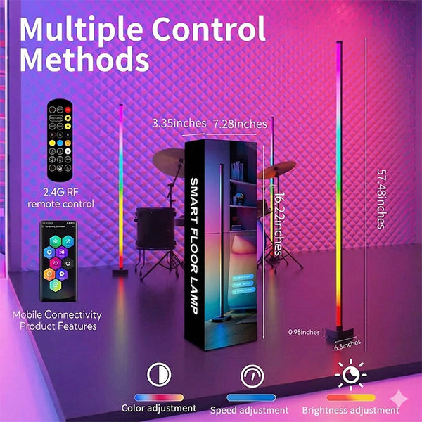 Sakerplus® RGB Music Sync Corner Floor Lamp
