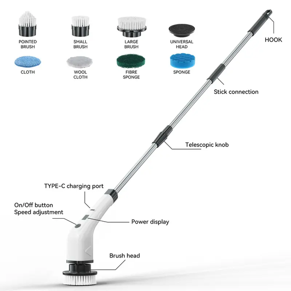 Sakerplus® Electric Spin Scrubber Cleaning Kit