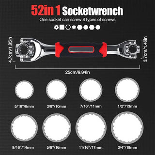 Sakerplus Universal Socket Wrench Tool Set