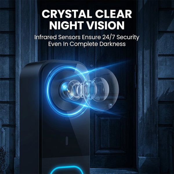 Sakerplus® Wireless Smart Video Doorbell Camera System