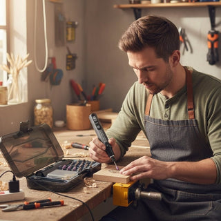 Sakerplus® Mini Electric Rotary Tool Set with LED Light & Digital Display
