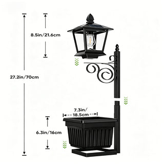 Sakerplus® Solar Lamp Post With Planter Box