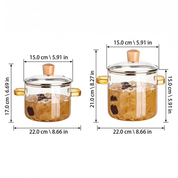 Sakerplus® Glass Simmer Pot For Quick Heating