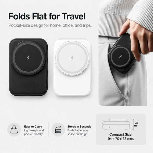 Sakerplus® 3-In-1 Foldable Magnetic Wireless Charging Station