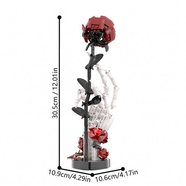 Sakerplus® Skeleton Hand Rose Building Block Set
