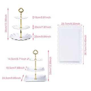Sakerplus® Tiered Cake Stand Dessert Display Set